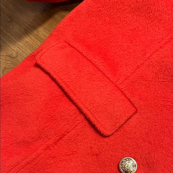 Maeve by Anthropologie Red Double-Breasted Coat with detachable Hood - Picture 5 of 12